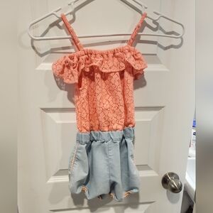 Free Style Pink and Blue Romper Vibrant Style